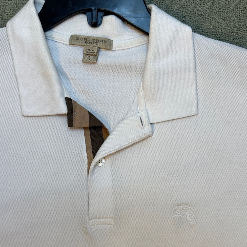 Burberry Cream Polo Shirt for Men